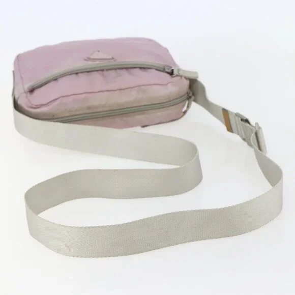 Authentic PRADA Shoulder Bag Nylon Pink Silver - Picture 14 of 16